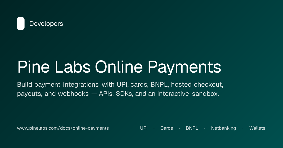 Test Card Details — Sandbox Cards | Pine Labs