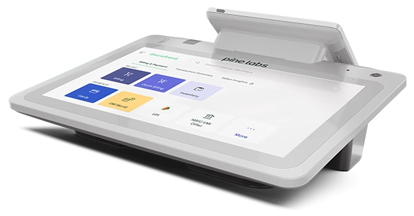 Pine Labs PoS terminals with merchant and customer facing